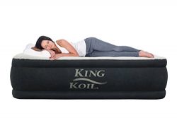 King Koil QUEEN SIZE Luxury Raised Air Mattress – Best Inflatable Airbed with Built-in Pum ...