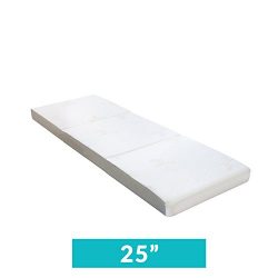 Milliard Tri Folding Mattress, with Ultra Soft Removable Cover and Non-Slip Bottom, (Single 75&# ...
