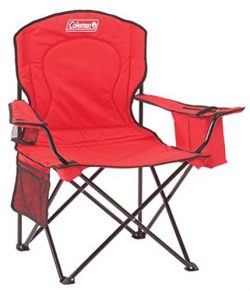 Coleman 2000020264 Cooler Quad Portable Camping Chair, Red