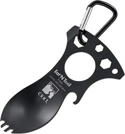 CRKT Spork Outdoor Multi Tool: Eat’N Tool Durable and Lightweight Metal Multitool for Camping, H ...