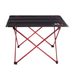 Moon Lence Ultralight Folding Camping Picnic Roll Up Table with Carrying Bag