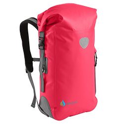 BackSak Waterproof Backpack: 500D PVC, 35L, Pink with Welded Seams, Reflective Trim, Padded Back ...