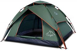 2-3 Person Camping Tent – Toogh 4 Season Backpacking Tent Automatic Instant Pop Up Tent fo ...