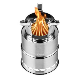 Canway Camping Stove, Wood Stove/Backpacking Stove,Portable Stainless Steel Wood Burning Stove w ...