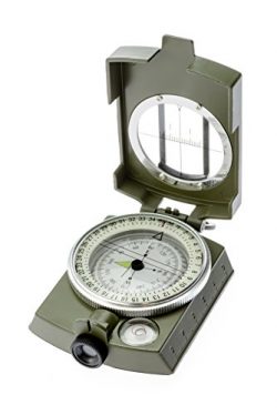 SE CC4580 Military Lensatic & Prismatic Sighting Survival Emergency Compass with Pouch