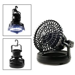HAITRAL 2-IN-1 LED Tent Light Fan Portable Camping Lantern with Ceiling Fan