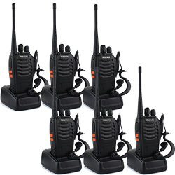 Retevis H-777 Two Way Radio Signal Band UHF 400-470MHz Rechargeable Walkie Talkies(6 Pack)