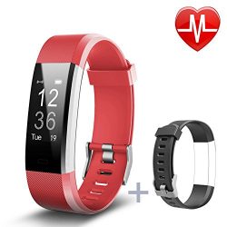 Fitness Tracker, Lintelek Heart Rate Monitor Activity Tracker with Connected GPS Tracker, Step C ...