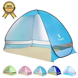 BATTOP Pop Up Beach Tent Camping Sun Shelter Outdoor Automatic Cabana 2-3 Person Fishing Anti UV ...