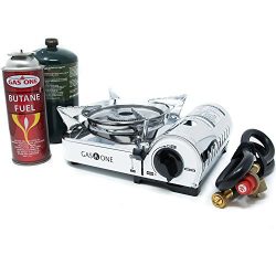 GAS ONE Propane & Butane GS-800P Mini DUAL FUEL Stainless Portable Propane & Butane Camp ...