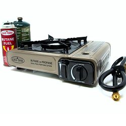 GAS ONE Propane or Butane Stove GS-3400P Dual Fuel Portable Camping and Backpacking Gas Stove Bu ...