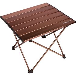 Trekology Portable Camping Tables with Aluminum Table Top, Hard-Topped Folding Table in a Bag fo ...