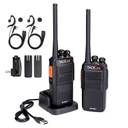 Tacklife MTR01 Advanced Two-Way Radio with Rechargeable 1300MAh Li-ion Battery UHF 400-470MHz Tr ...