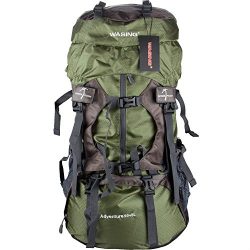 WASING 55L Internal Frame Backpack Hiking Backpacking Packs for Outdoor Hiking Travel Climbing C ...
