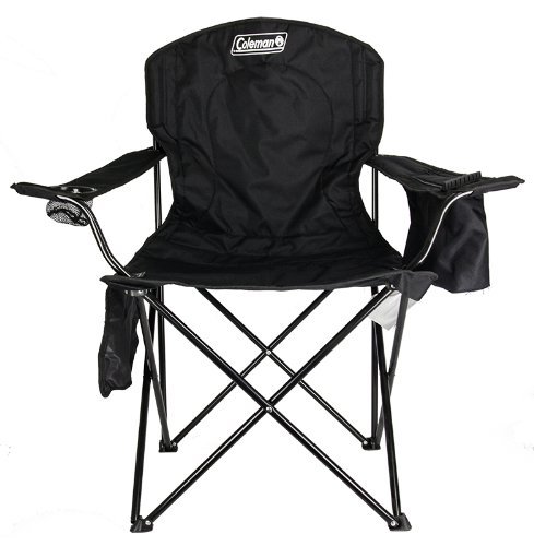 Coleman Cooler Quad Portable Camping Chair, Black