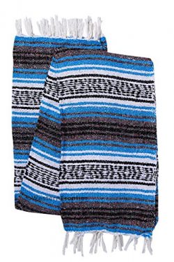 El Paso Designs Genuine Mexican Falsa Blanket – Yoga Studio Blanket, Colorful, Soft Woven  ...