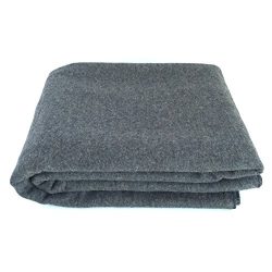 EKTOS 90% Wool Blanket, Grey, Warm & Heavy 4.4 lbs, Large Washable 66″x90″ Size, ...