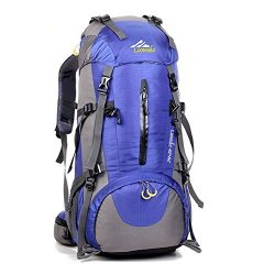 Hiking Backpack 50L Travel Daypack Waterproof with Rain Cover for Climbing Camping Mountaineerin ...