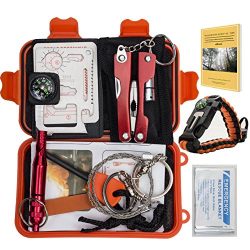 Emergency Survival Kit Bundle. Compact. 11 Items Multi-Purpose Outdoor Everyday Portable Surviva ...