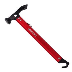 Hikemax Lightweight Outdoor Camping Hammer Aluminum Tent Hammer with Tent Stake Remover, 13-Ounc ...