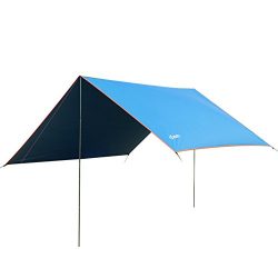 Yodo Lightweight Hammock Sun Shelter Shade Tent Tarp Awning Canopy with Poles for Outdoor Campin ...