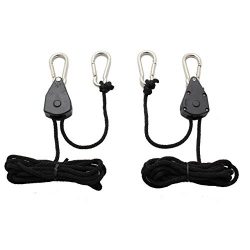 iPower 1/8 Inch 8-Feet Long Adjustable Heavy Duty Rope Clip Hanger, Reinforced Metal Internal Ge ...