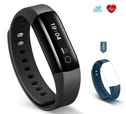 【2018 NEW】Fitness Tracker, Vigorun 4 Best Activity Tracker Heart Rate Monitor, Swimming Waterp ...