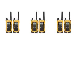 Motorola Talkabout T400 Two-Way Radios Weatherproof PTT IVOX Eco Smart Walkie Talkies 6-PACK