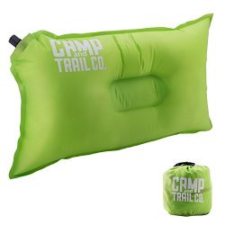 Camp and Trail Co. Inflatable Camping Pillow – Premium Quality Ultra-Light Water-resistant ...