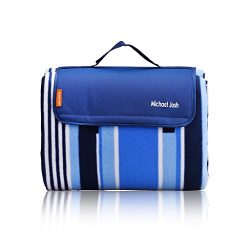 Michael Josh Large Outdoor Picnic Blanket,59″ X 53″ Water-Resistant Handy Mat Tote G ...
