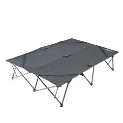 KingCamp Camping Cot Double 2 Person Oversized Anodized Steel Frame Portable Folding Bed Portabl ...