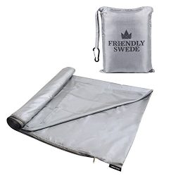 The Friendly Swede Travel and Camping Sheet Sleeping Bag Liner with Full Length Zipper