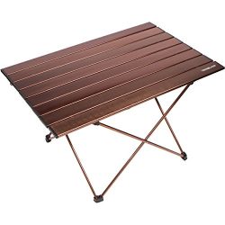 Trekology Portable Camping Tables with Aluminum Table Top, Hard-Topped Folding Table in a Bag fo ...