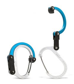 Heroclip 3-in-1 Clip Hang Carabiner Hook Outdoor DIY Unique Gift (2 pack, Blue) (Blue 2-pack, He ...