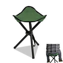 Folding Tripod Stool, Messar Portable Stable Travel Chair Tri-Leg Stool for Outdoor Travel Campi ...