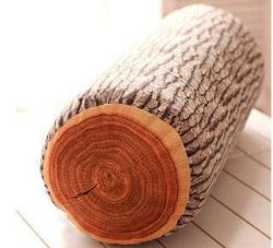 JustNile Ultra Soft 3D Wood Log Decorative Throw Pillow | Sleeping Cushion for Bed Sofa Office C ...