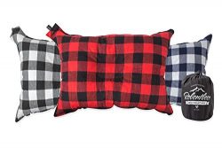 Big & Cozy Camp Pillow | Extra Large 20 in. by 14 in. Inflatable Travel / Camping Pillow wit ...