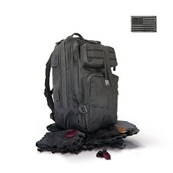 Bagrun Tactical Backpack 40L Black – 900D Nylon, Military Grade MOLLE, IPX4 WaterProof, Br ...