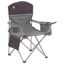 Coleman Cooler Quad Portable Camping Chair, Grey/Black