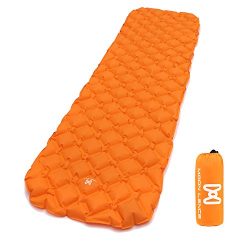 Moon Lence Sleeping Pad Compact Camping Backpacking Air Pad Lightweight Inflatable Sleeping Mat  ...