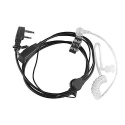 LIYUDL Walkie Talkie Headset Headphone Mic Earpiece For Kenwood Baofeng Radio 2 Pin Pro