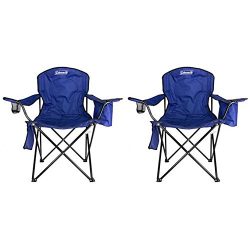 2-Pack Coleman Camping – Lawn Chairs With Built-In Cooler, Blue | 2 x 2000020266