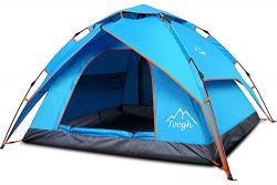 Toogh 2-3 Person Camping Tent 4 Season Backpacking Tent Automatic Instant Pop Up Tent for Outdoo ...
