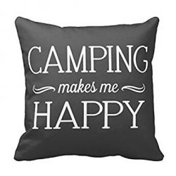 18″ x 18″ Camping Assorted Styles Colors Decorative Throw Pillow Case Cushion Cover  ...