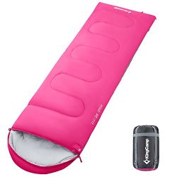 KingCamp Envelope Sleeping Bag Spliced Adult Portable Lightweight and Comfort Waterproof With Co ...