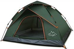 Toogh 3-4 Person Camping Tent 4 Seasons Waterproof Backpack Tents Sun Dome Automatic Pop-Up Outd ...