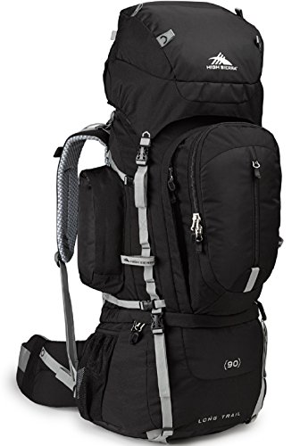 High Sierra Long Trail 90 Internal Frame Pack, Black/Black/Silver
