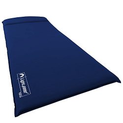 Lightspeed Outdoors XL Super Plush FlexForm Self-Inflating Sleep and Camp Pad, Dark Blue