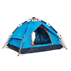 Instant Dome Tent ~ Pitch Fast with Pop Up Design ~ Dual Layer Waterproof Fabric to Stay Dry ~ B ...