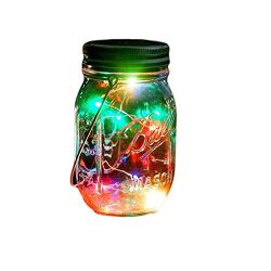 Outdoor Decor Color Changing Led Solar Mason Jar Lights(1 pc), Starry Fairy String Lights Insert ...